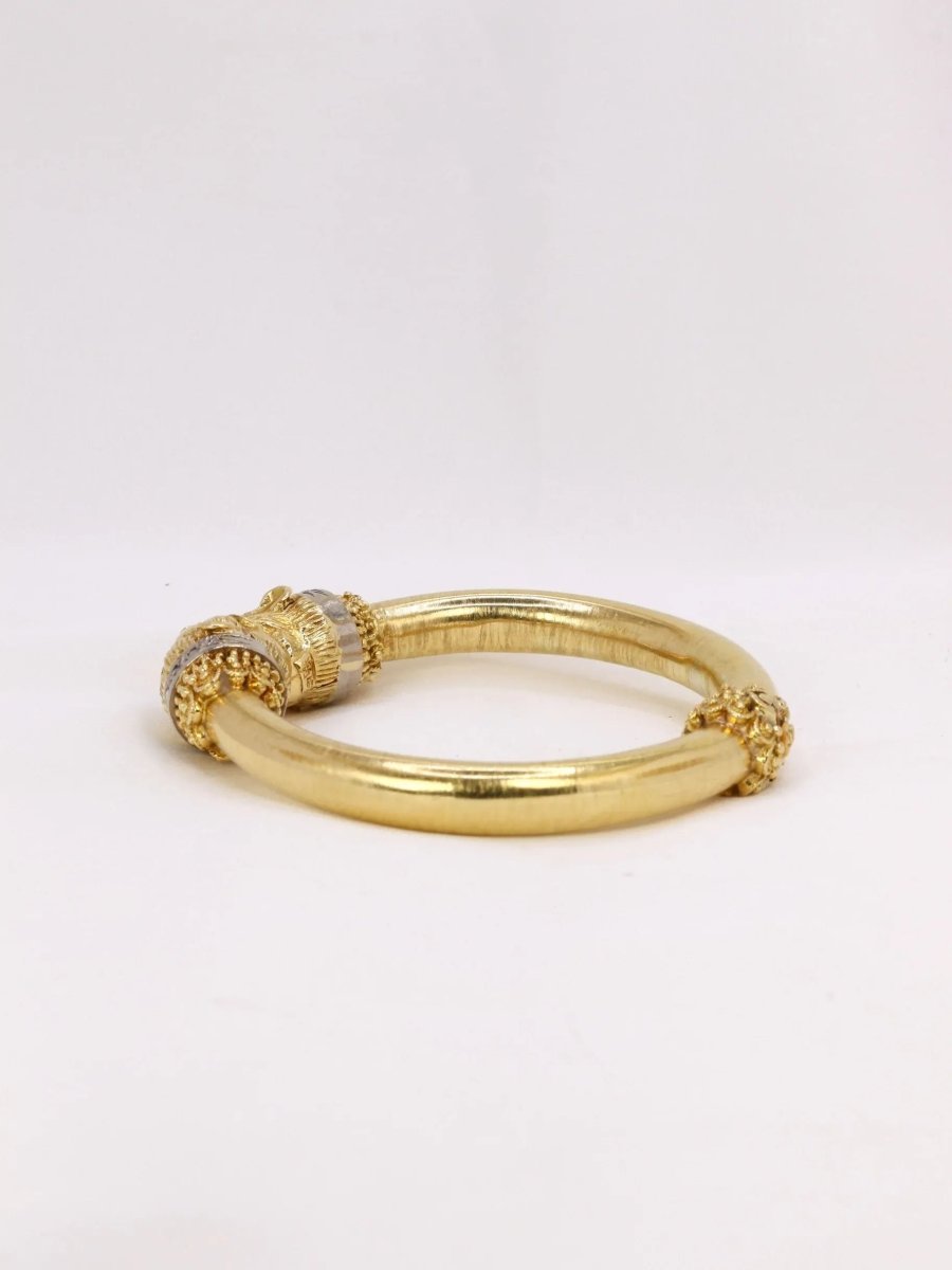 Bracelet ZOLOTAS tête de félins or rubis diamants - Castafiore