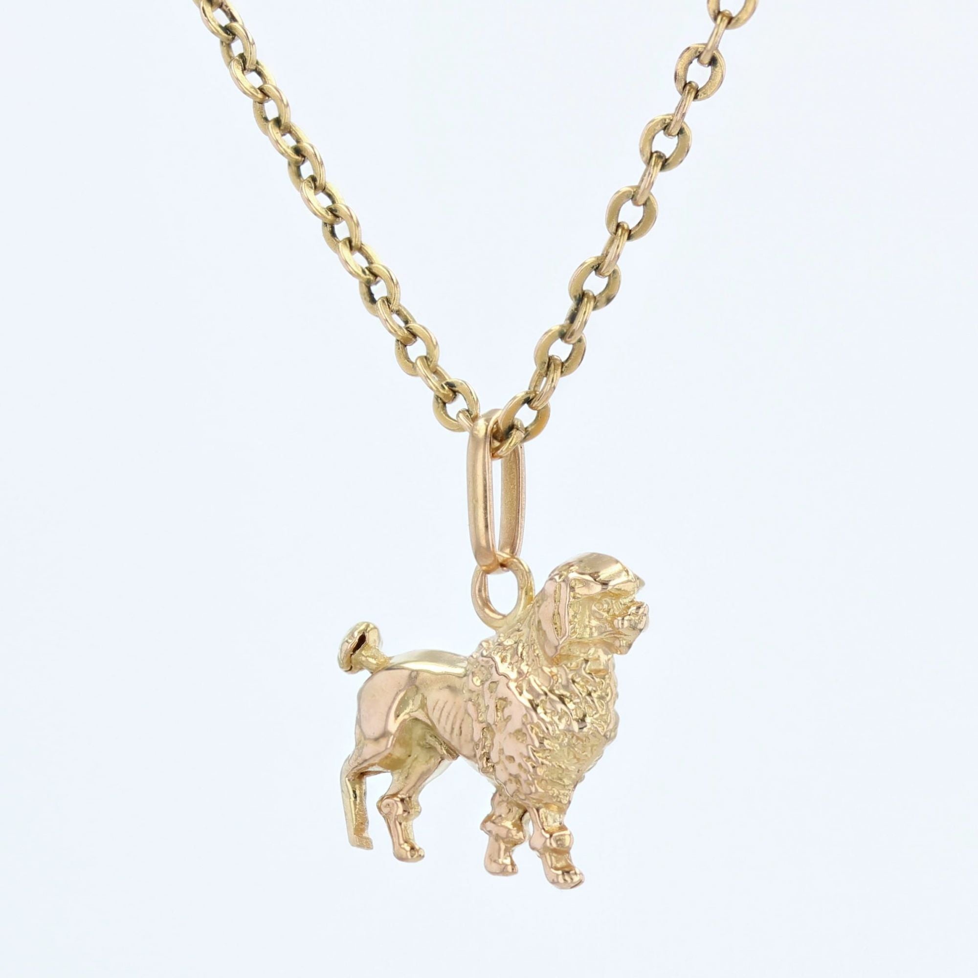 Breloque en or caniche