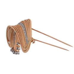 Broce Clip en or jaune et diamants - Castafiore