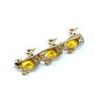 Broche 3 canards en or, saphirs jaunes, diamants et rubis - Castafiore