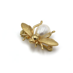 Broche Abeille - Or & perle - Castafiore