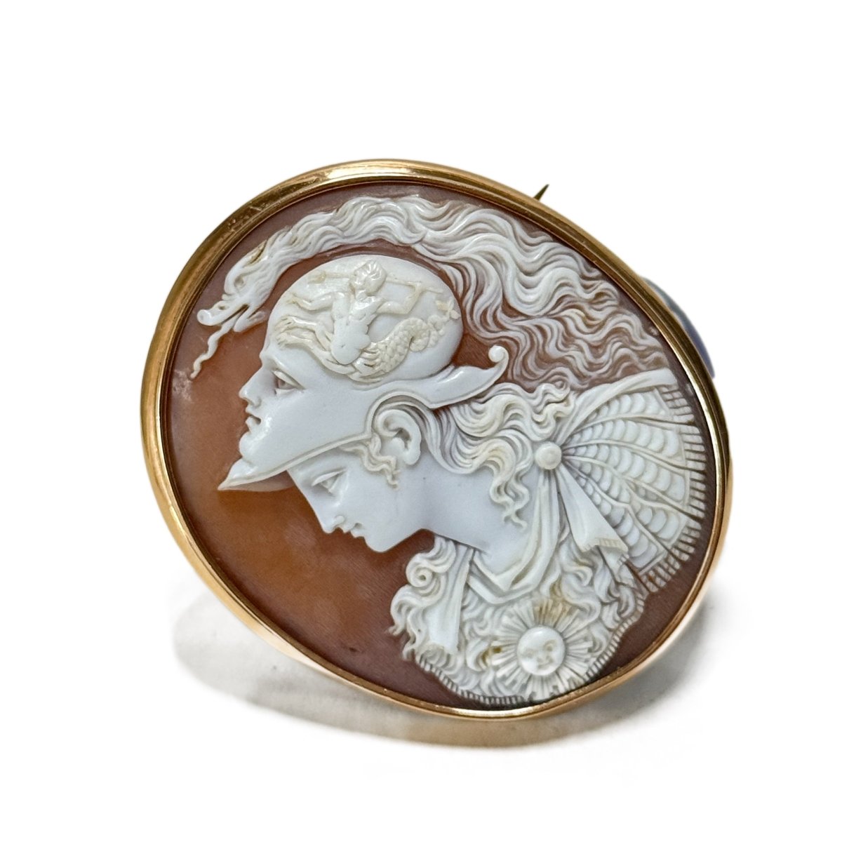 Broche ancienne camée Minerve - Castafiore