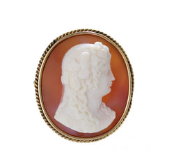 Broche ancienne camée sur Agate - Castafiore