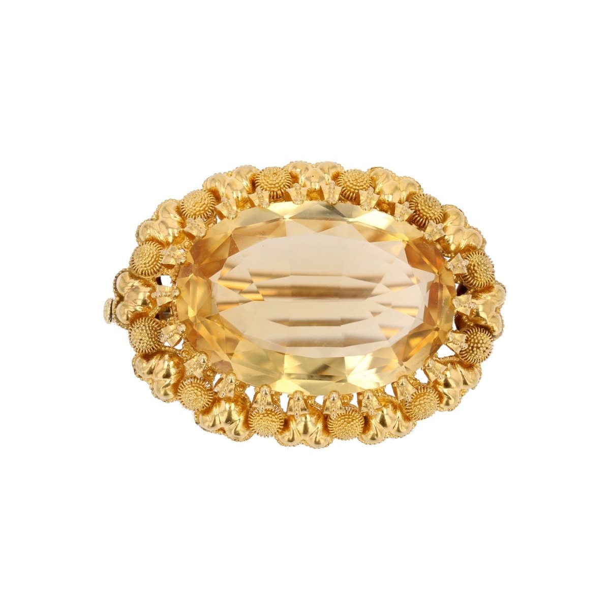 Broche ANCIENNE Citrine en or jaune - Castafiore