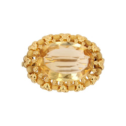 Broche ANCIENNE Citrine en or jaune - Castafiore