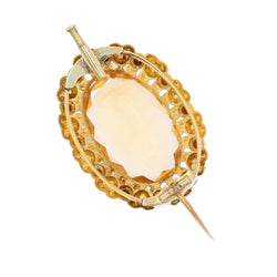 Broche ANCIENNE Citrine en or jaune - Castafiore