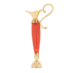 Broche ancienne corail et or - Castafiore