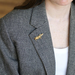 Broche Ancienne Criquet Or jaune et Diamants - Castafiore