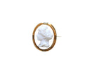 Broche ancienne en or jaune et camée agate - Castafiore