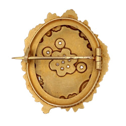 Broche ANCIENNE en or jaune et diamants - Castafiore
