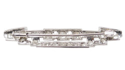 Broche ancienne en platine et diamants - Castafiore