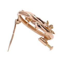 Broche ANCIENNE Fleurs en or rose et diamant - Castafiore