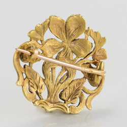 Broche ancienne or Art nouveau - Castafiore