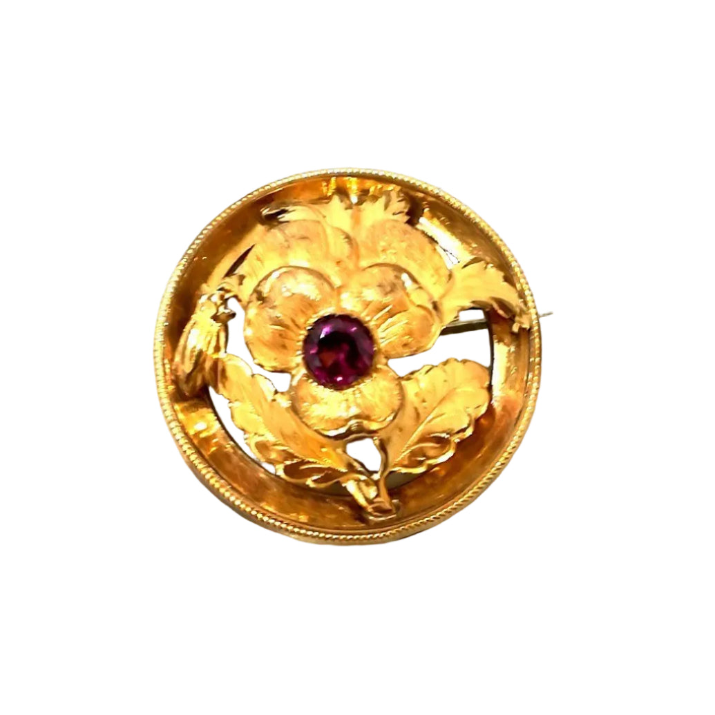 Brooch Antique Gold Plated – Castafiore
