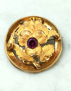 Broche Ancienne Plaqué Or - Castafiore