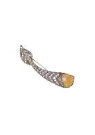 Broche ancienne plume opale de feu et diamants - Castafiore