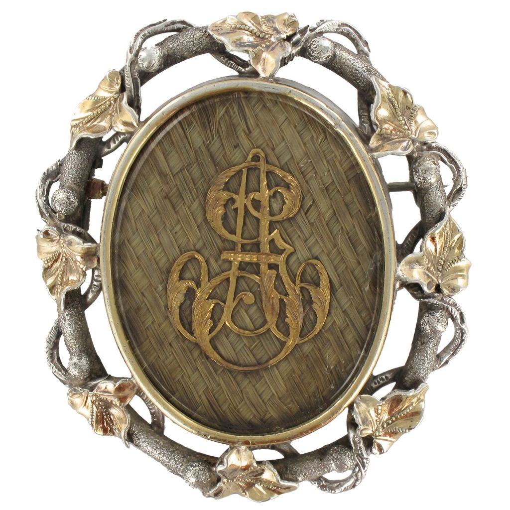 Broche ANCIENNE Souvenir en argent et or jaune - Castafiore