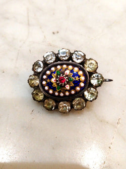 Broche Argent Emaux Bressans - Castafiore