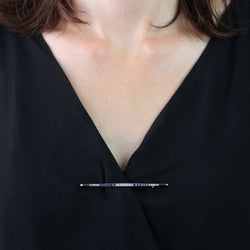 Broche ART DÉCO Barrette en or jaune et platine - Castafiore