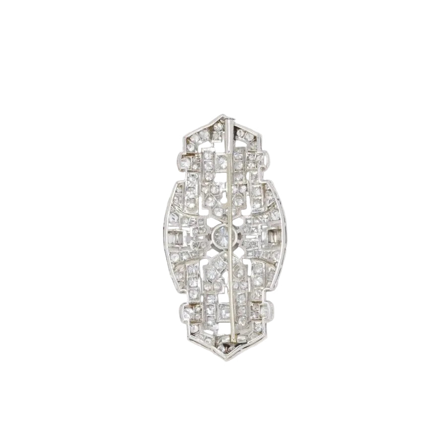 Broche Art Deco diamants 7 ct - Castafiore