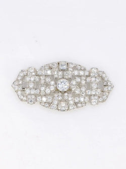 Broche Art Deco diamants 7 ct - Castafiore
