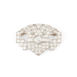 Broche Art déco en platine et diamant - Castafiore