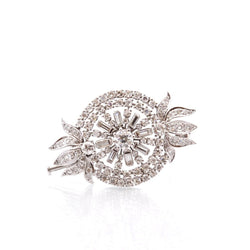 Broche Art Déco en platine et diamants - Castafiore