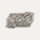 Broche Art - Déco - Or, Platine & diamants - Castafiore