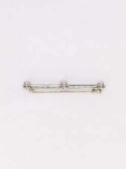 Broche barette Art - Déco diamants taille ancienne - Castafiore