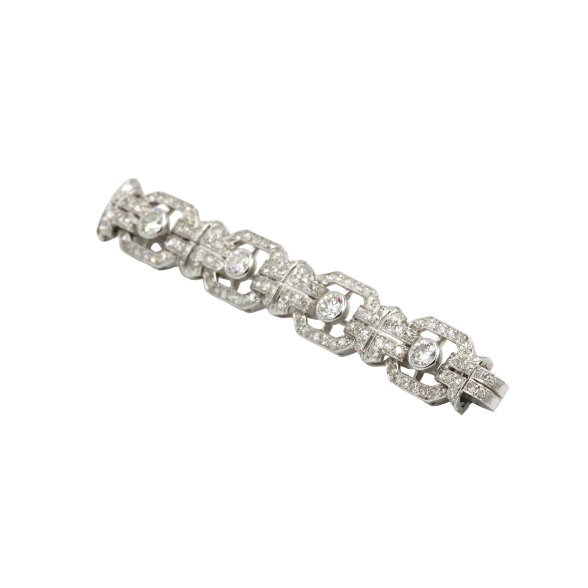 Broche Barette en or blanc, platine et diamants - Castafiore