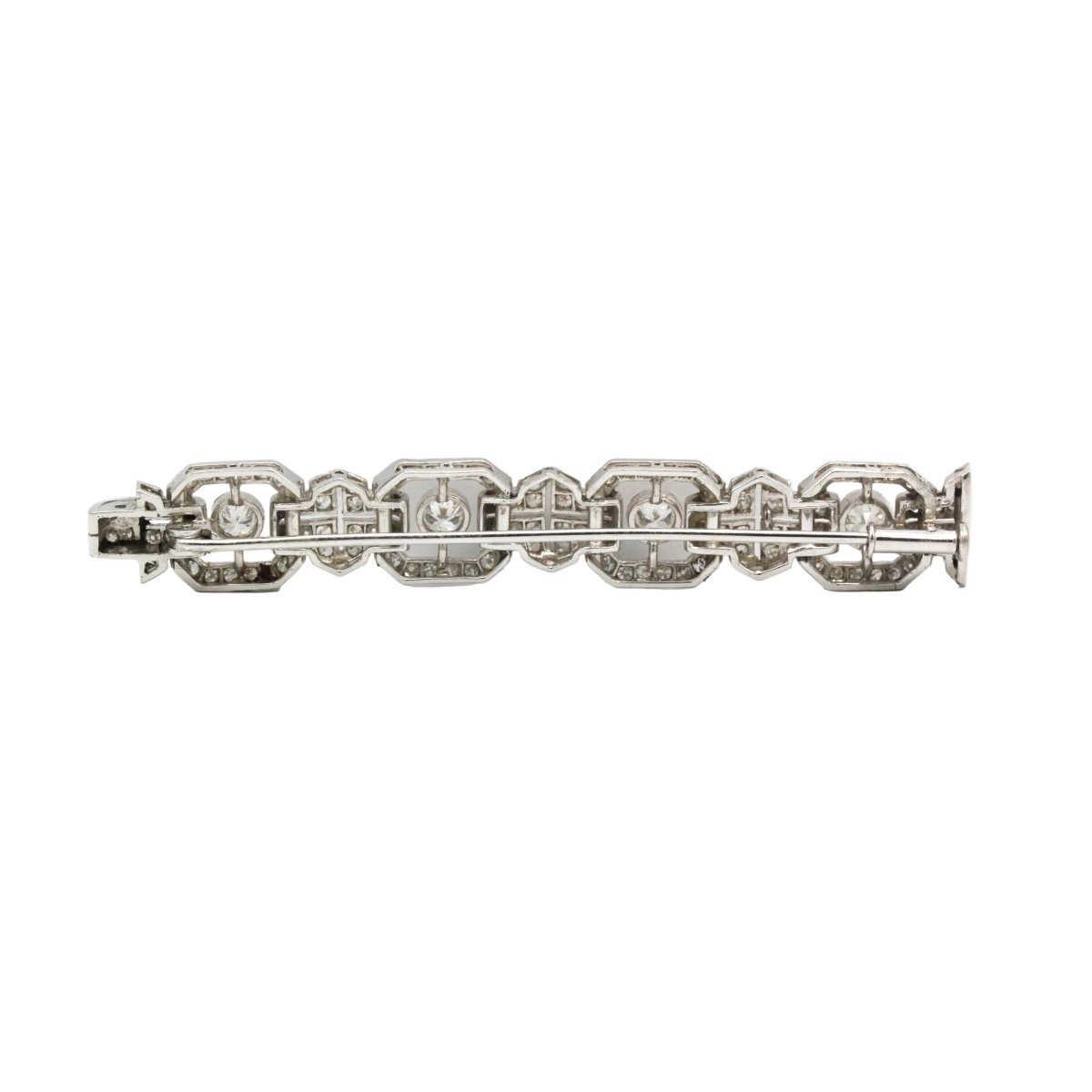 Broche Barette en or blanc, platine et diamants - Castafiore