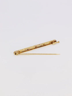 Broche barrette Belle Epoque en or et diamants Old European Cut - Castafiore