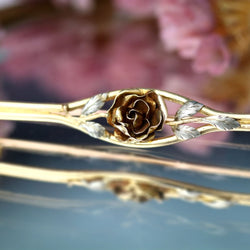 Brooch rosebud hair clip