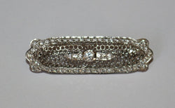 Broche-barrette de style Art Déco en or blanc et diamants - Castafiore
