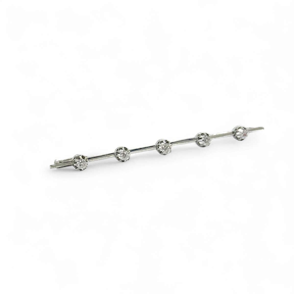 Broche barrette diamants - Castafiore