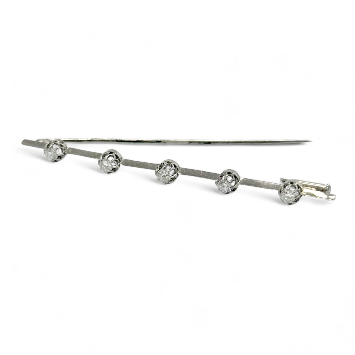 Broche barrette diamants - Castafiore