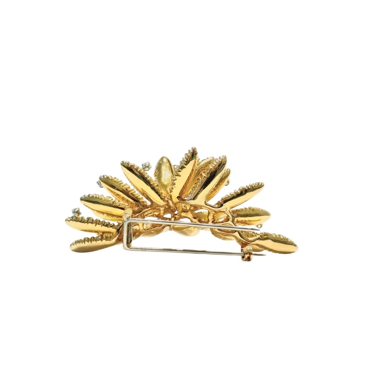 Broche Barrette EDOUARD RICHARS en or jaune et diamants - Castafiore