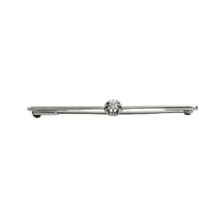 Broche Barrette en or blanc et diamant - Castafiore