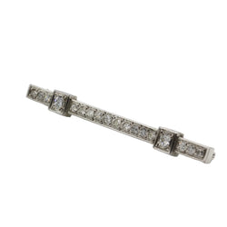 Broche Barrette en or blanc et diamants - Castafiore