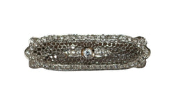 Broche Barrette en or blanc et diamants - Castafiore