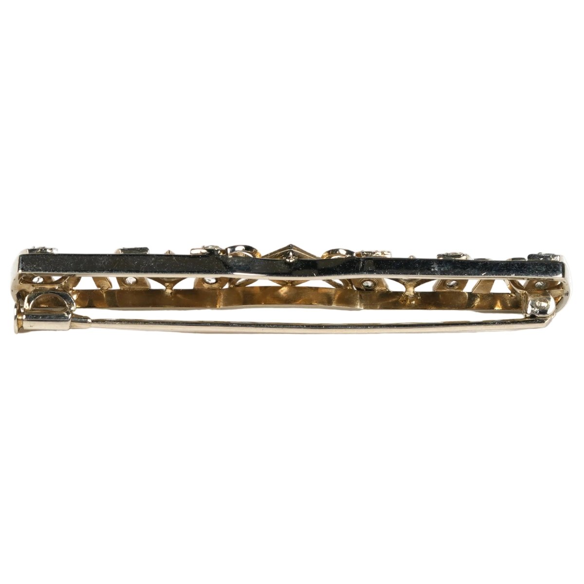 Broche Barrette en or blanc et diamants - Castafiore