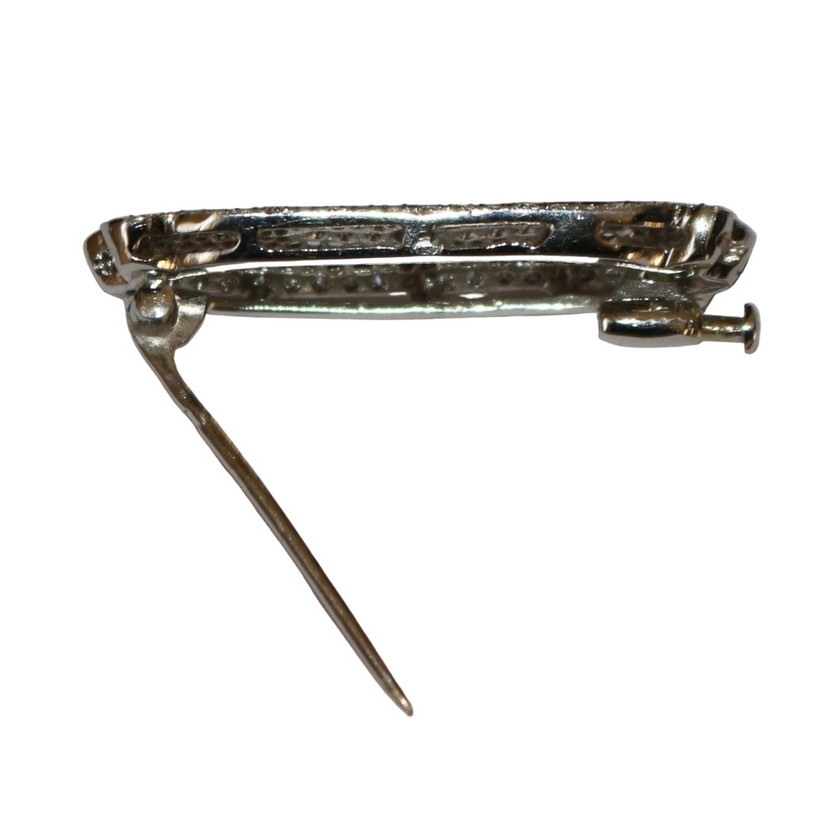 Broche Barrette en or blanc et diamants - Castafiore