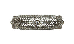 Broche Barrette en or blanc et diamants - Castafiore
