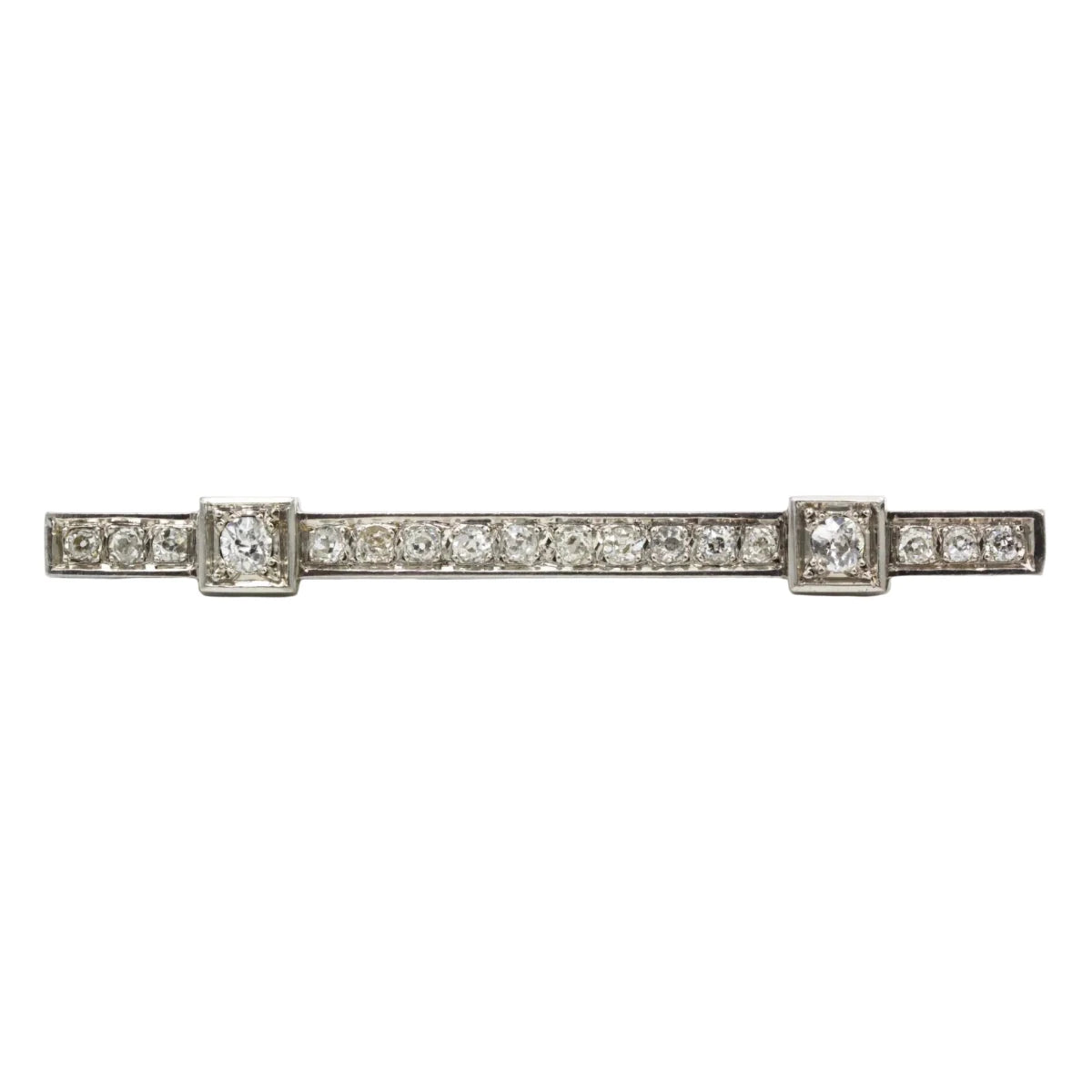 Broche Barrette en or blanc et diamants - Castafiore