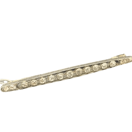 Broche Barrette en or blanc et diamants - Castafiore
