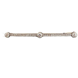 Broche Barrette en or blanc, platine et diamants - Castafiore