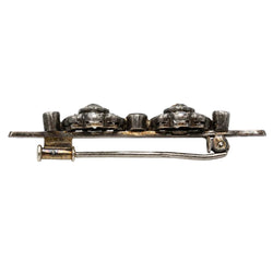Broche Barrette en or jaune, argent et diamants - Castafiore
