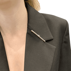 Brooch-Barrette yellow gold and diamonds.