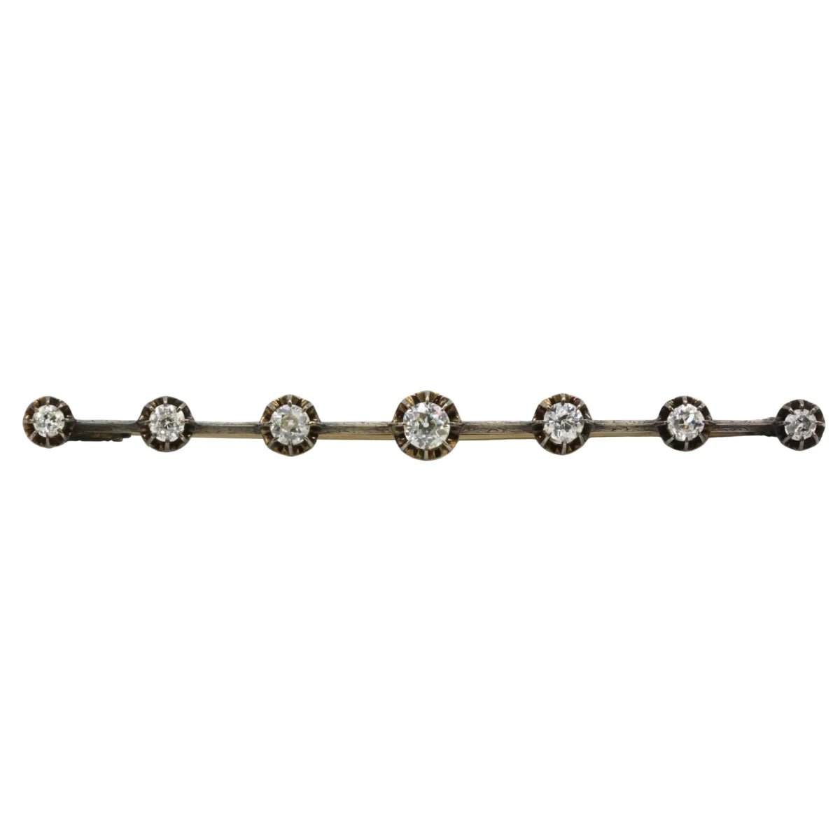 Broche Barrette en or jaune et diamants - Castafiore
