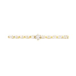 Brooch-Barrette yellow gold and diamonds.